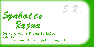 szabolcs rajna business card